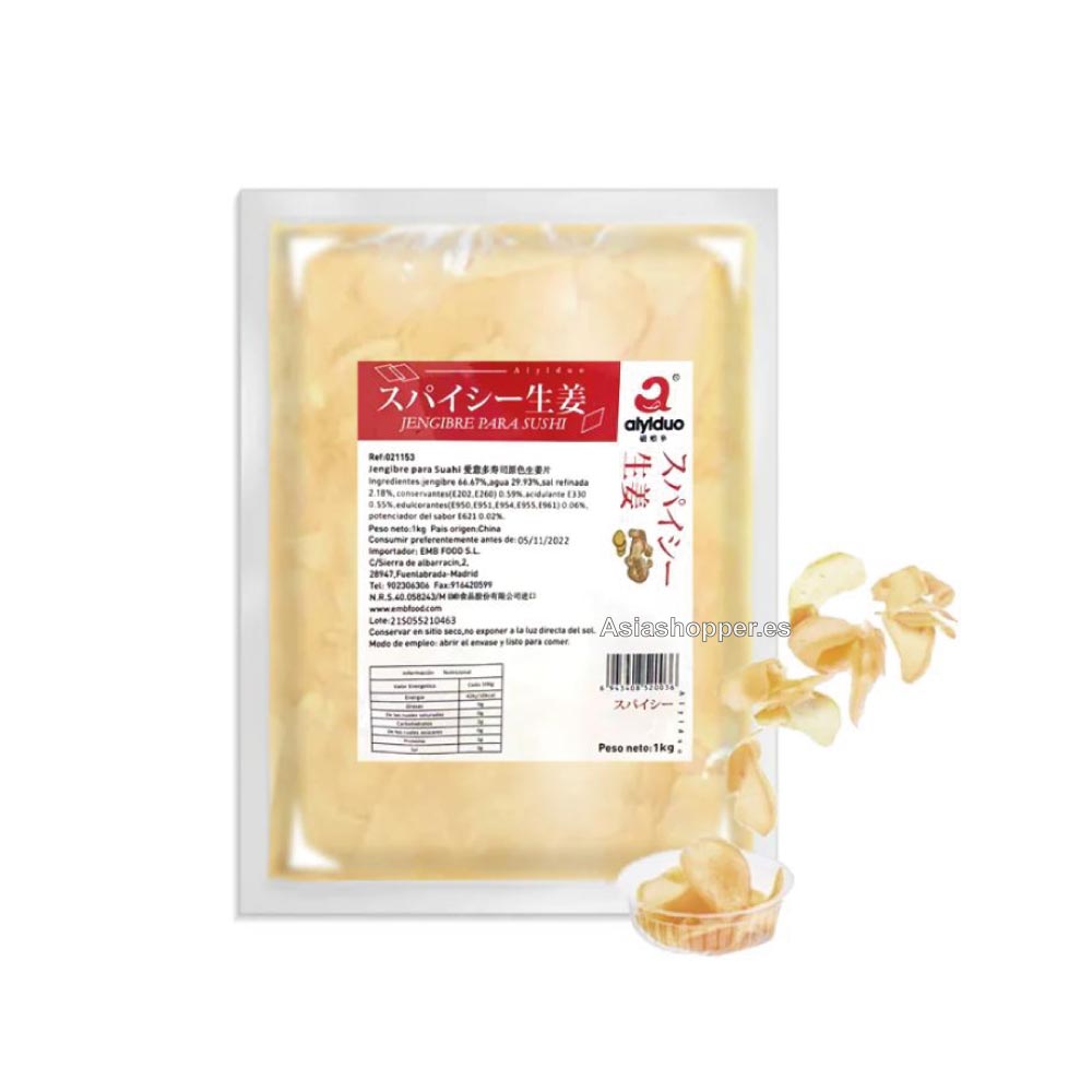 Jengibre- Jengibre Encurtido para Sushi 1000g - Imagen 1