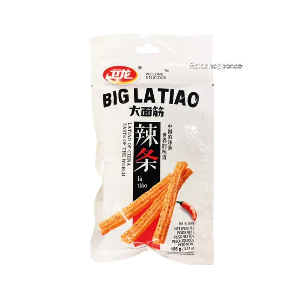 Plantilla-Latiao-picante Latiao Picante Grande 106g Wei-long - Imagen 1