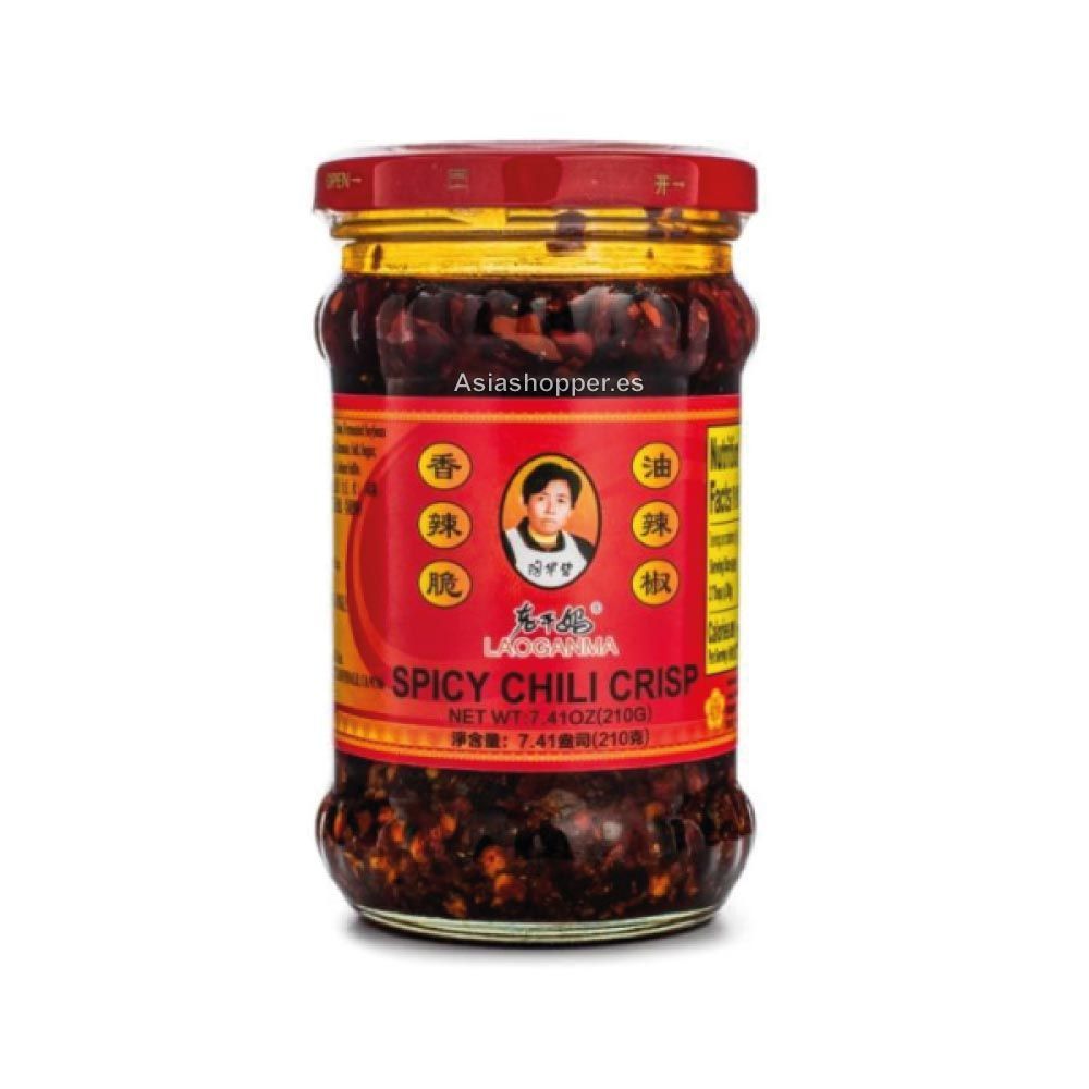 Plantilla-salsa-picante-laoganma-peque Salsa Picante con Trozos Crujientes 210g Laoganma - Imagen 1