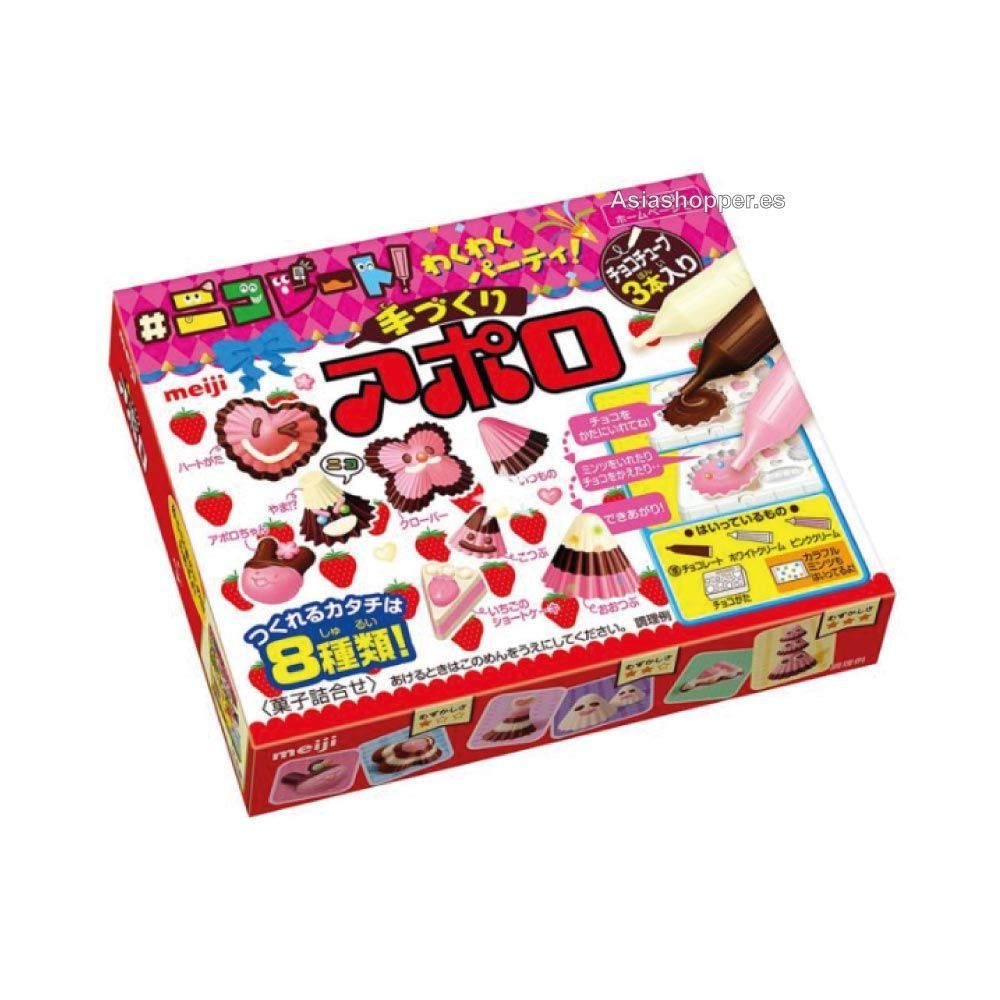 Plantilla-diy-bombones DIY Montaña de Chocolate y Fresa 46g Meiji - Imagen 1