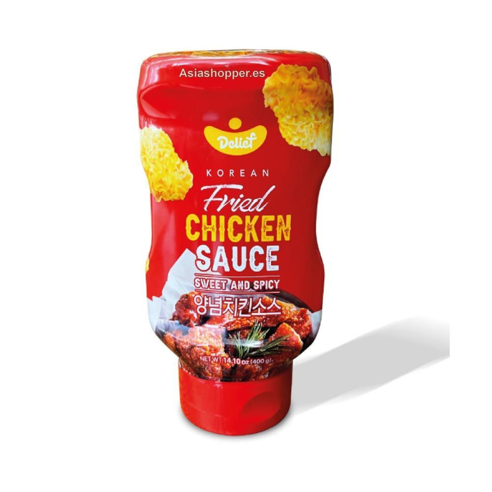 Plantilla-salsa-dulce-picante-pollo-coreano Salsa Dulce y Picante para Pollo Frito Coreano 400g Delief - Imagen 1