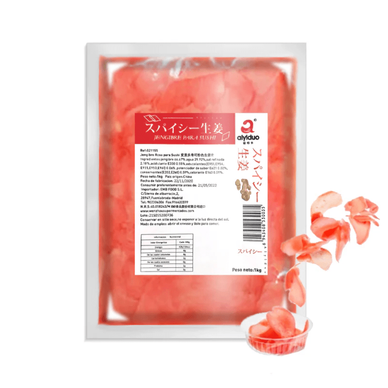 Jengibre Rosa Encurtido para Sushi