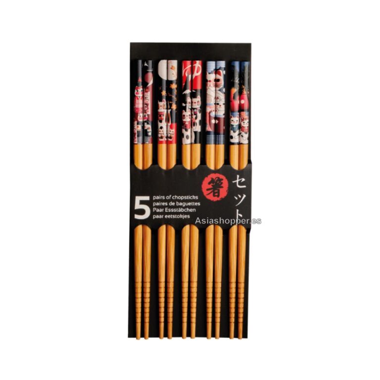 set 5 palillos gatos