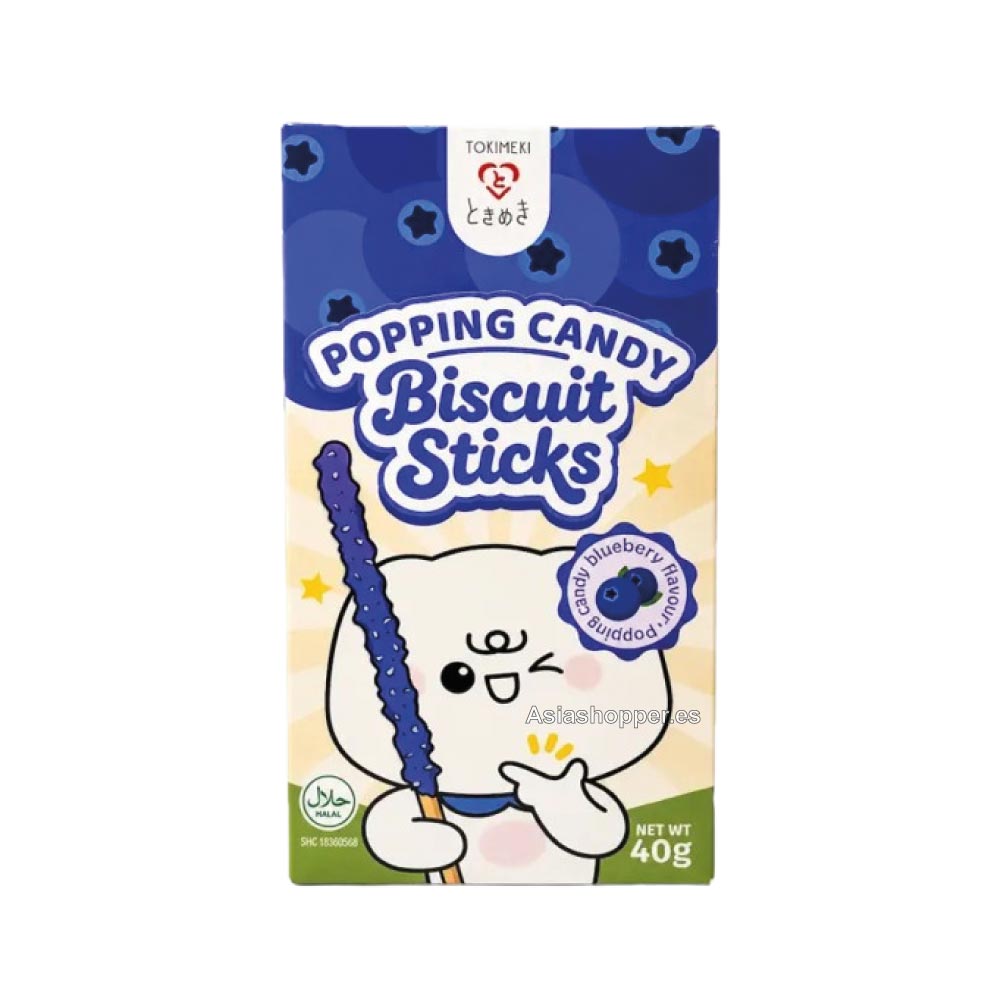 palitosarandanos Palitos de galleta sabor arándanos con petazeta 40g Tokimeki - Imagen 1